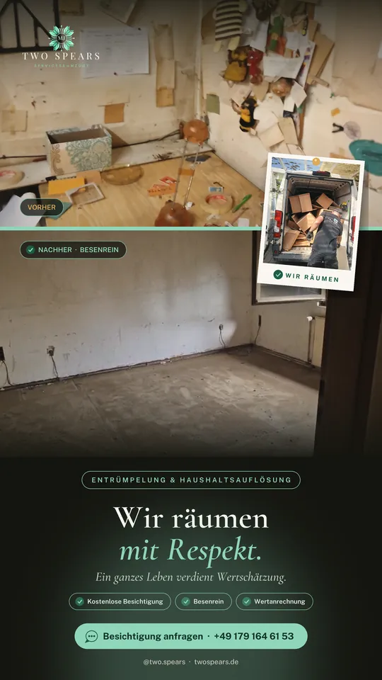 Instagram-Story: Entrümpelung und Haushaltsauflösung mit Respekt